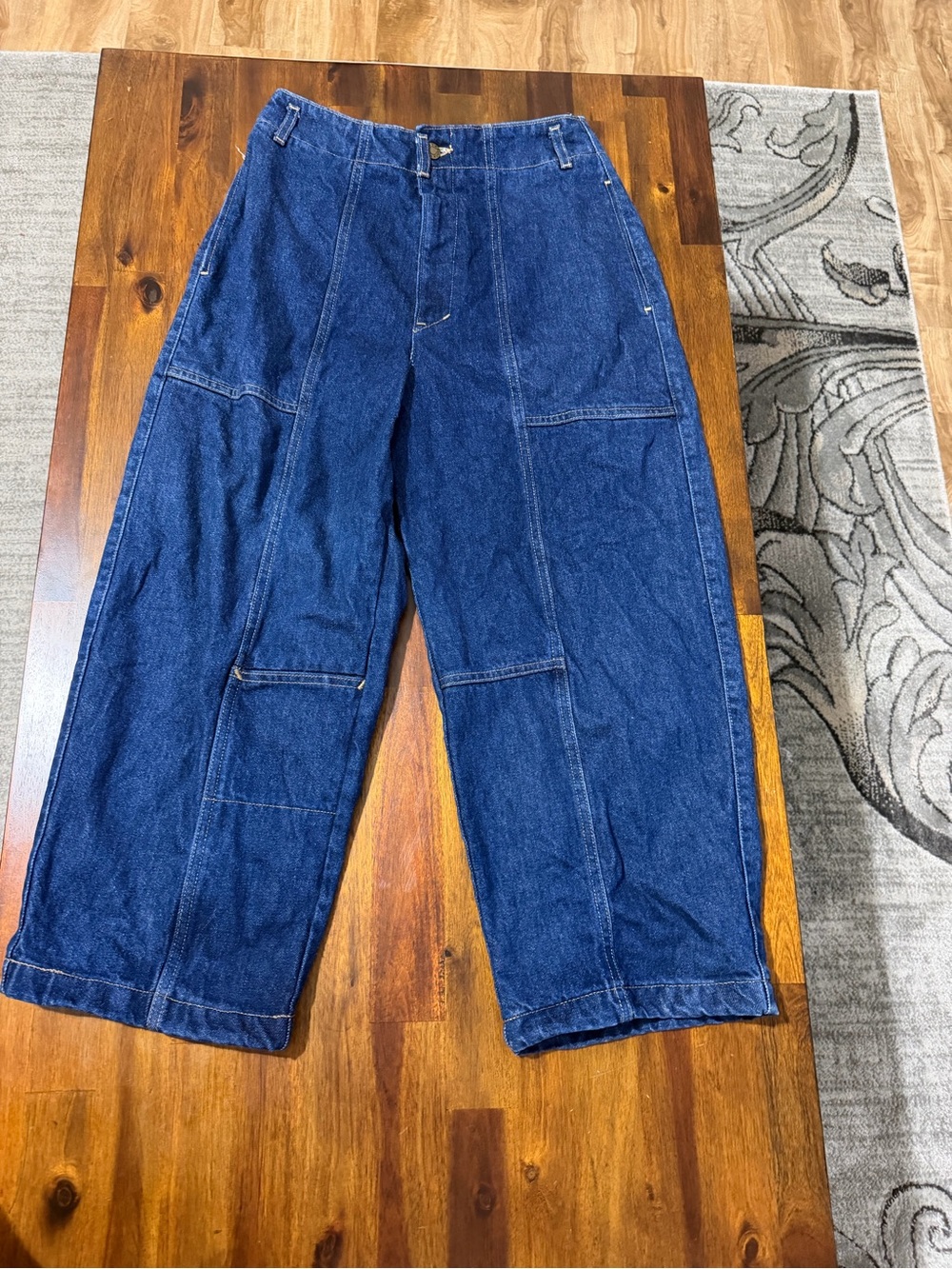 VTG Calvin Klein High Rise Wide Leg Carpenter Jeans Size 11 Made in USA